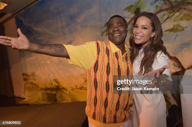 Guest Auctioneer Tracy Morgan and Master of Ceremonies Sunny Hostin attend the Bronx Children's Museum Gala at Tribeca Rooftop on May 2, 2017 in New...