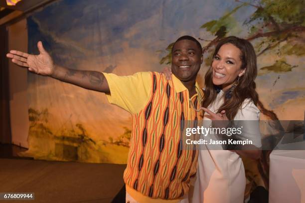 Guest Auctioneer Tracy Morgan and Master of Ceremonies Sunny Hostin attend the Bronx Children's Museum Gala at Tribeca Rooftop on May 2, 2017 in New...