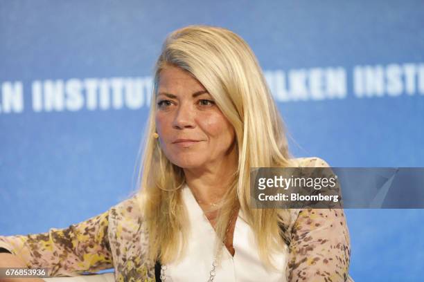 Virginie Morgon, deputy chief executive officer of Eurazeo SA, attends the Milken Institute Global Conference in Beverly Hills, California, U.S., on...