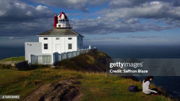 cape spear lighthouse, newfoundland. - cape spear lighthouse stock pictures, royalty-free photos & images