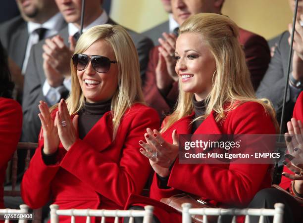 S wives Amy Mickelson and Kandi Harris at the opening ceremony