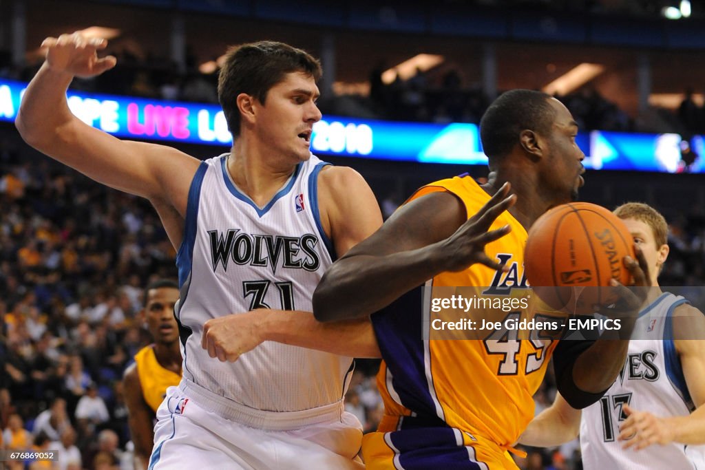 Basketball - NBA - Pre-Season Tour - Minnesota Timberwolves v LA Lakers - O2 Arena