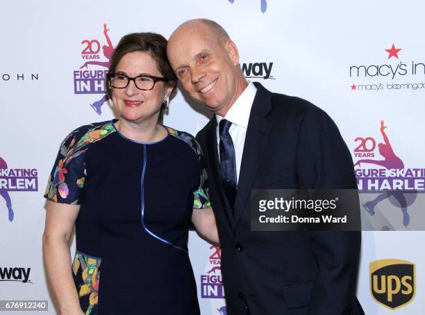 Sharon Cohen and Scott Hamilton attend the Figure Skating in Harlem 20th Anniversary Champions in Life Gala at 583 Park Avenue on May 2, 2017 in New...