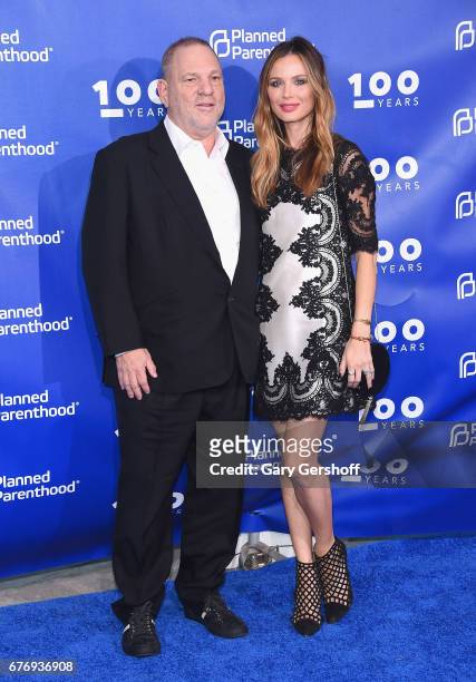 Film producer Harvey Weinstein and designer Georgina Chapman attend the Planned Parenthood 100th Anniversary Gala at Pier 36 on May 2, 2017 in New...