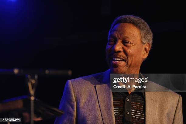 Billy Davis Jr. Performs at Rehearsals for "City Winery Presents A Celebration of the Music of Jimmy Webb" at City Winery on May 2, 2017 in New York...