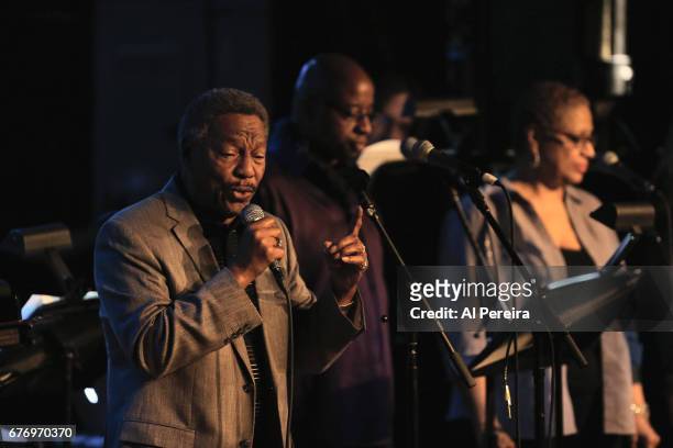 Billy Davis Jr. Performs at the Live Rehearsal Show for "City Winery Presents A Celebration of the Music of Jimmy Webb" at City Winery on May 2, 2017...