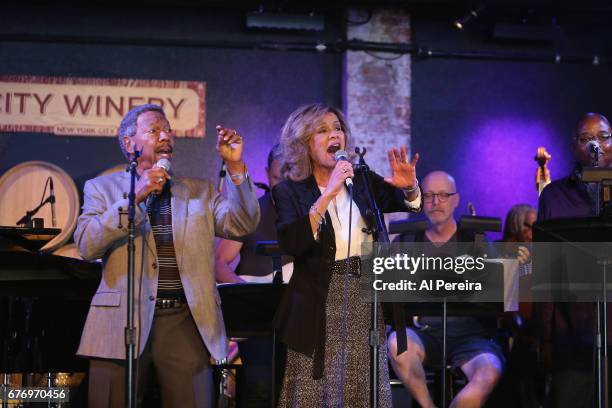 Marilyn McCoo and Billy Davis Jr. Perform at Rehearsals for "City Winery Presents A Celebration of the Music of Jimmy Webb" at City Winery on May 2,...