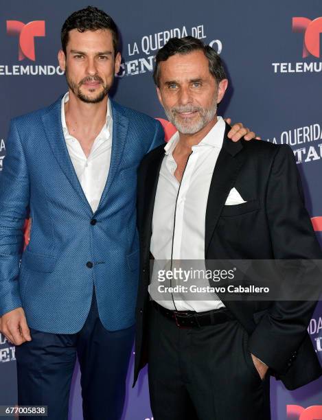 Michel Chauvet and Humberto Zurita attend the Telemundo screening of "La Querida Del Centauro" on May 2, 2017 in Coral Gables, Florida.
