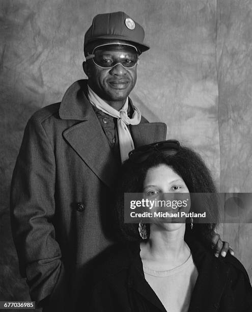 American singer-songwriters Cecil Womack and his wife Linda, of soul and funk duo Womack & Womack, London, 2nd April 1987.