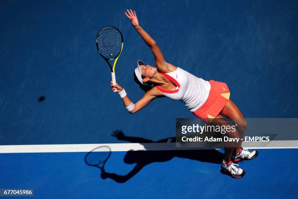 Germany's Julia Goerges in action during her match against Russia's Maria Sharapova