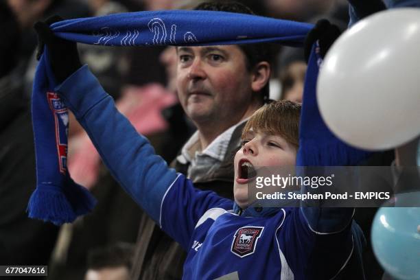 Young Ipswich Town fan in the stands