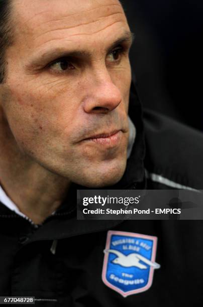 Brighton & Hove Albion's manager Gustavo Poyet on the touchline