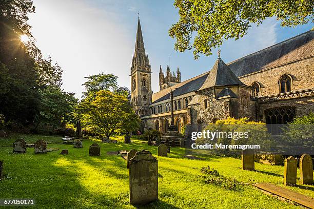 llandaff, view of the llandaff cathedral - cardiff wales stock-fotos und bilder