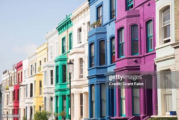 townhouses. - notting hill stock-fotos und bilder