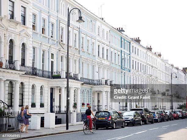 townhouses. - the 2016 notting hill carnival stock pictures, royalty-free photos & images