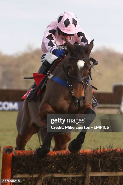 Jockey Alexander Voy on Ardesia during the Pegler Yorkshire Conditional Jockeys' Handicap Hurdle