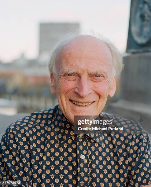 American-born British violin virtuoso Yehudi Menuhin at his home in Belgravia, London, November 1995.