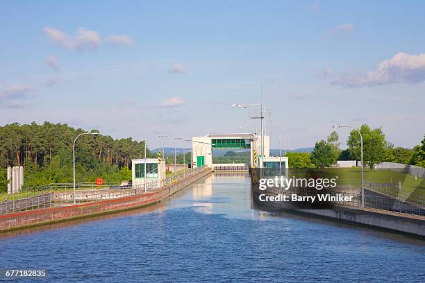 highest european canal point, bachausen, germany - bachhausen stock pictures, royalty-free photos & images