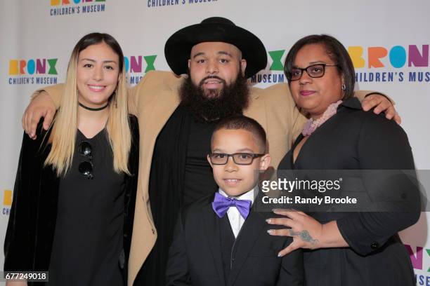 Estelle Nigaglioni, Luss Nigaglioni, Angel Rodriguez and Sheila Castellano attend the 2017 The Bronx Children's Museum Gala at Tribeca Rooftop on May...
