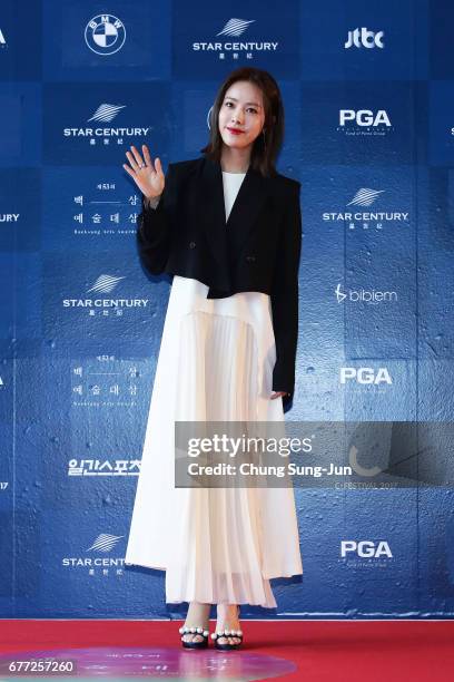 Han Ji-Min attends the 53rd Baeksang Arts Awards at Coex on May 3, 2017 in Seoul, South Korea.