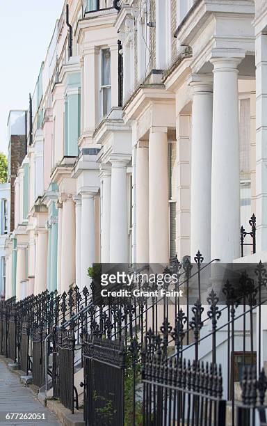 townhouses. - the 2016 notting hill carnival stock pictures, royalty-free photos & images