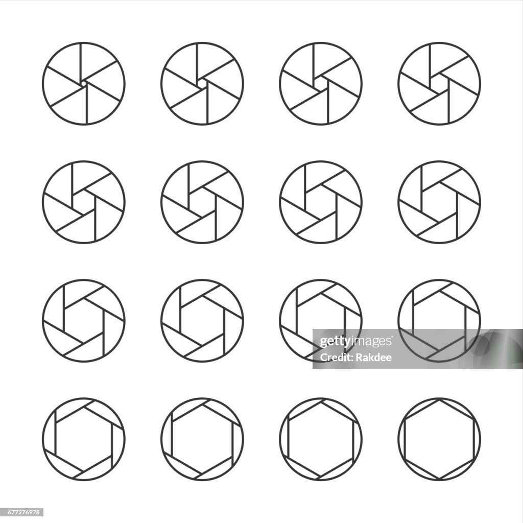 Shutter Icons - Line Series