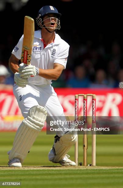 England's Alastair Cook in batting action