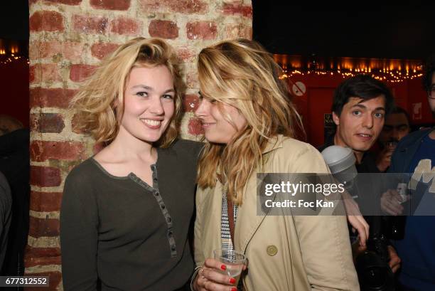 Make up artist Camille Arnaud and model Alice Aufray attend "Attachiante" Chanez Concert and Birthday Party at Sentier des Halles Club on May 2, 2017...