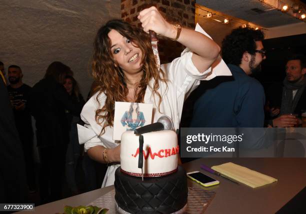 Singer Chanez attends "Attachiante" Chanez Concert and Birthday Party at Sentier des Halles Club on May 2, 2017 in Paris, France.