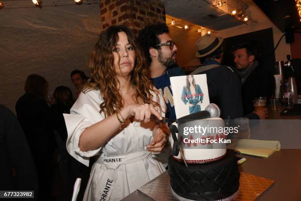 Singer Chanez attends "Attachiante" Chanez Concert and Birthday Party at Sentier des Halles Club on May 2, 2017 in Paris, France.