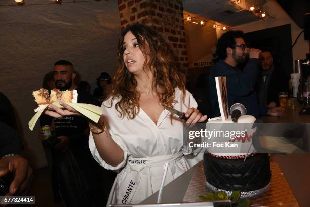 Singer Chanez attends "Attachiante" Chanez Concert and Birthday Party at Sentier des Halles Club on May 2, 2017 in Paris, France.