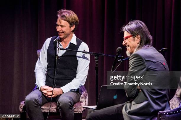 Giles Martin and Scott Goldman speak during Celebrating 50 Years Of Sgt. Pepper's Lonely Hearts Club Band - Featuring A Conversation With Giles...