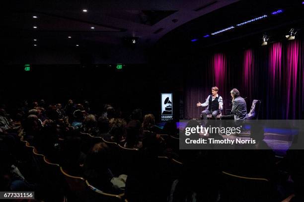 Giles Martin and Scott Goldman speak during Celebrating 50 Years Of Sgt. Pepper's Lonely Hearts Club Band - Featuring A Conversation With Giles...