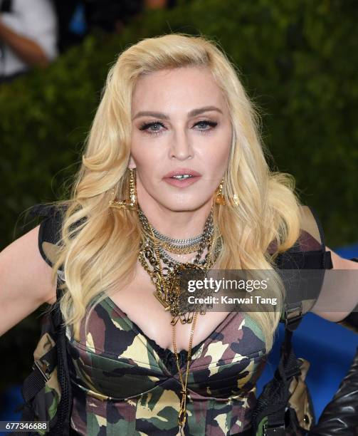 Madonna attends the "Rei Kawakubo/Comme des Garcons: Art Of The In-Between" Costume Institute Gala at the Metropolitan Museum of Art on May 1, 2017...