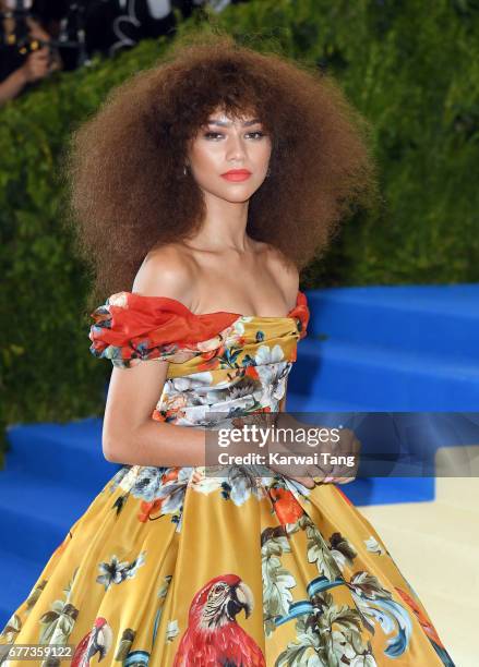 Zendaya attends the "Rei Kawakubo/Comme des Garcons: Art Of The In-Between" Costume Institute Gala at the Metropolitan Museum of Art on May 1, 2017...