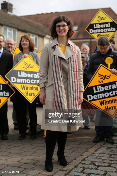 Liberal Democrat candidate for the constituency of Oxford West and Abingdon, Layla Moran, attends a campaign event on May 3, 2017 in Kidlington, a...