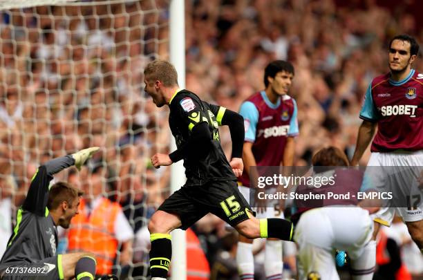 Leeds United's Adam Clayton celebrates scoring his sides' second goal