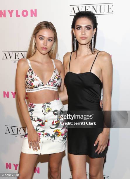 Delilah Bell and Amelia Gray Hamlin attend NYLON's Annual Young Hollywood May Issue Event With Cover Star Rowan Blanchard at Avenue on May 2, 2017 in...
