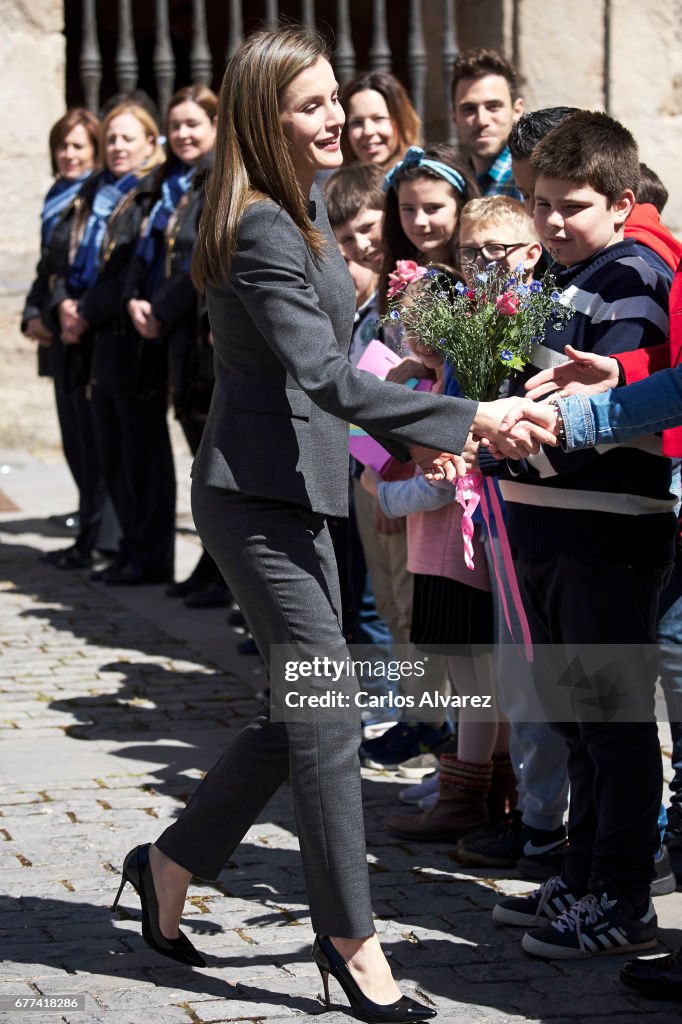 Queen Letizia of Spain Attends Journalism and Language Seminar in La Rioja