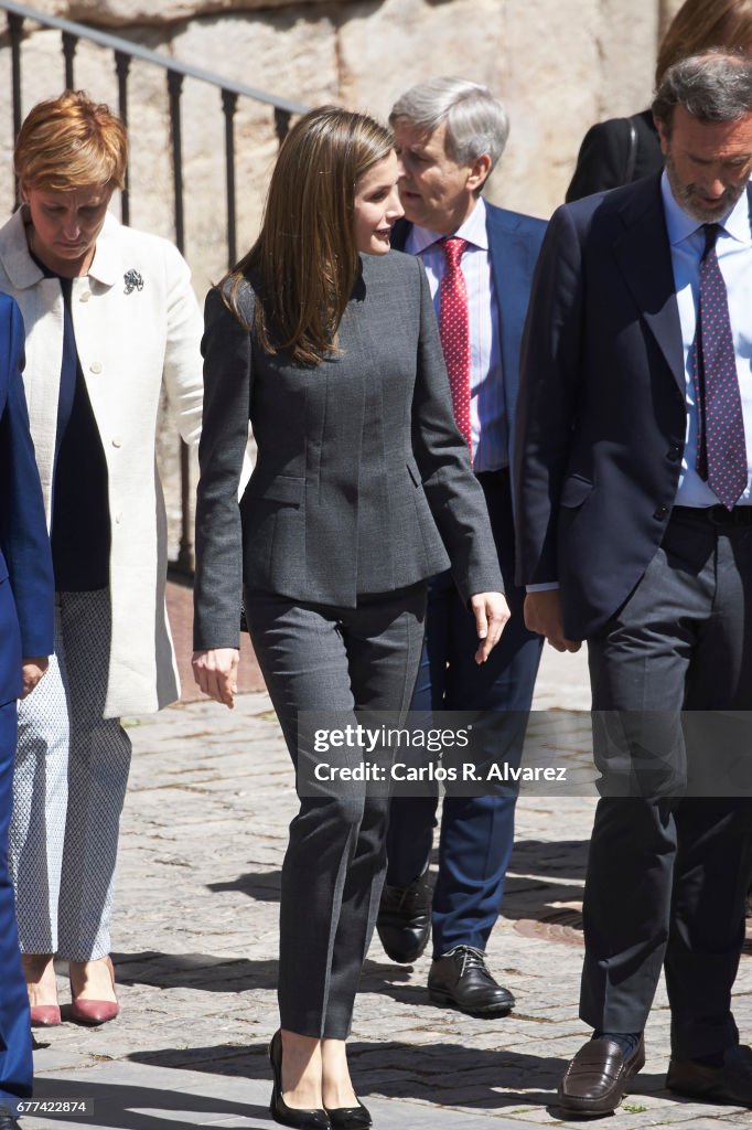 Queen Letizia of Spain Attends Journalism and Language Seminar in La Rioja
