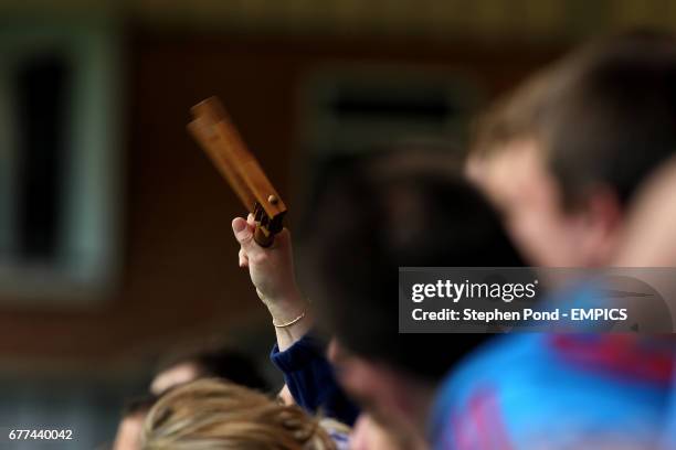 Football Fan With Rattle 125 Fan Rattle Stock Photos, High-Res Pictures, and Images - Getty Images