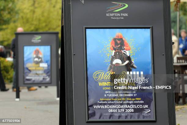 William Hill signage around Kempton Park Racecourse