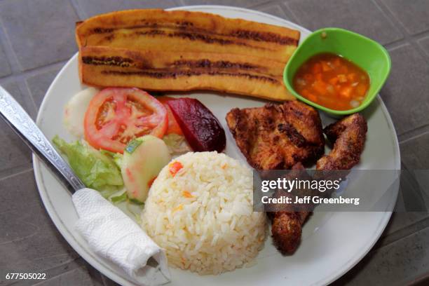 Plate of food from Asados Horsan restaurant.