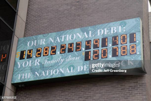 National debt clock on Sixth Avenue of the Americas.