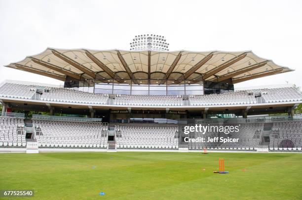 General view of the new Warner Stand opened by Prince Philip, Duke of Edinburgh at Lord's Cricket Ground on May 3, 2017 in London, England. The Duke...