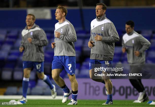 Birmingham City's Adam Rooney, Chris Burke, Steven Caldwell and Liam Ridgewell