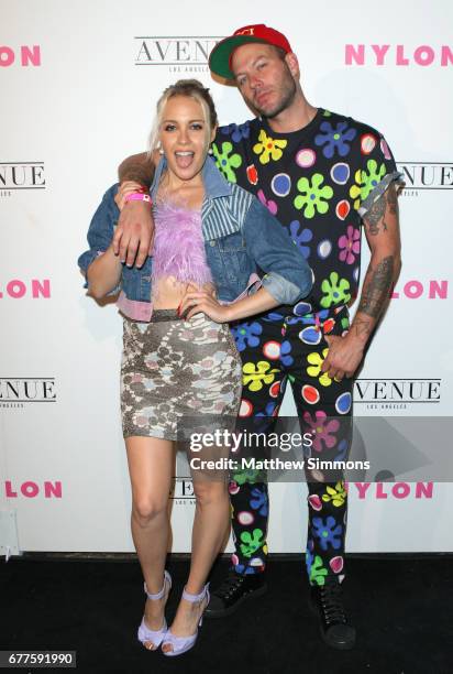 Singer Eden Wilson and Johnny Wujek attends NYLON's Annual Young Hollywood May Issue Event at Avenue on May 2, 2017 in Los Angeles, California.