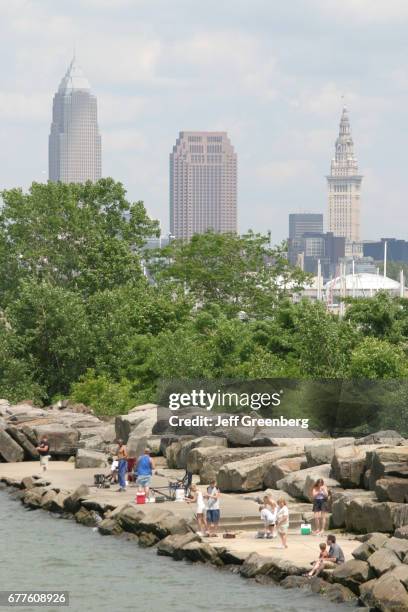 People fishing at Edgewater Park.