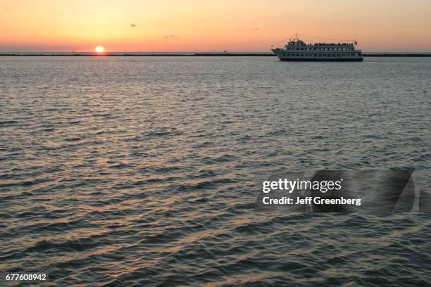 The view of the Goodtimes cruise at sunset.