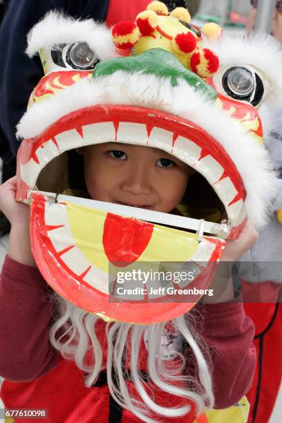 Miami-Dade College, Chinese New Year Festival, Boy in Dragon Costume.